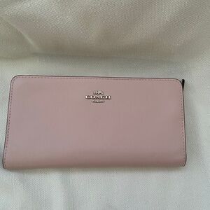 Coach Skinny Wallet in pale pink
